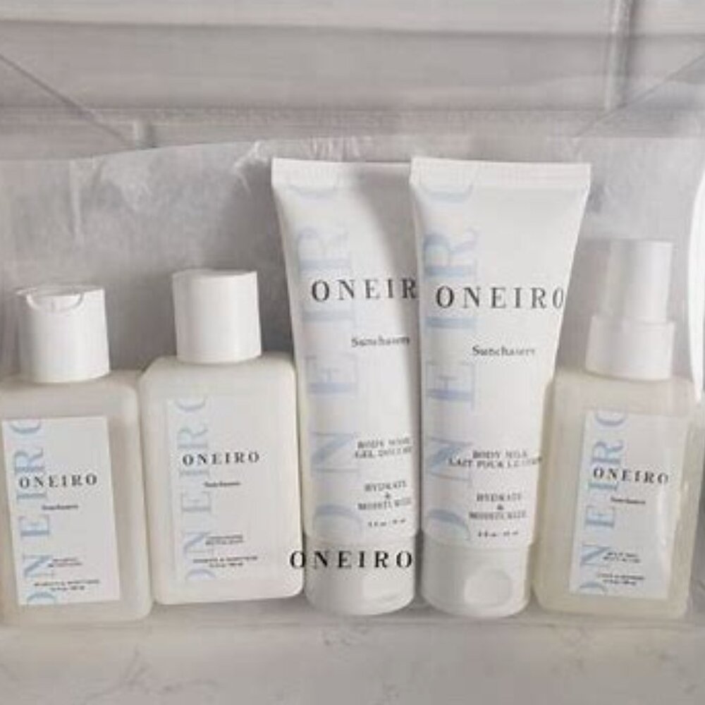 ONEIRO Sunchasers TSA 5 Piece Set Kit Travel Clean & Vegan Personal Care New